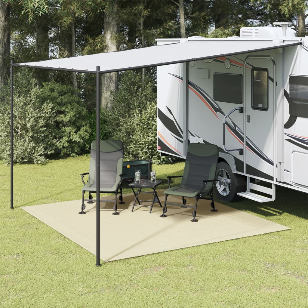 Vidaxl Zelt Teppich 4x3 m cremefarben