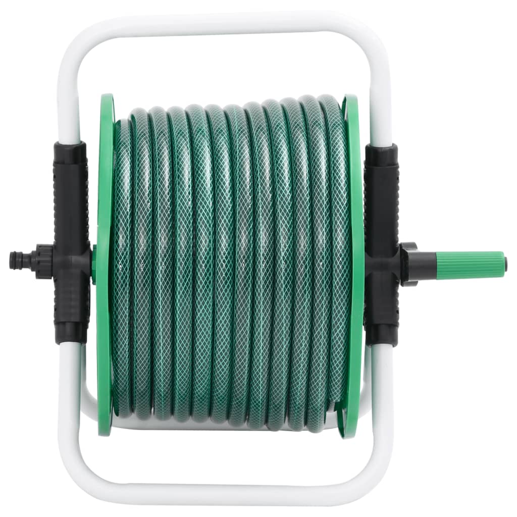 Vidaxl Schlauchtrommel mit 30 m Schlauch freistehend PVC grün