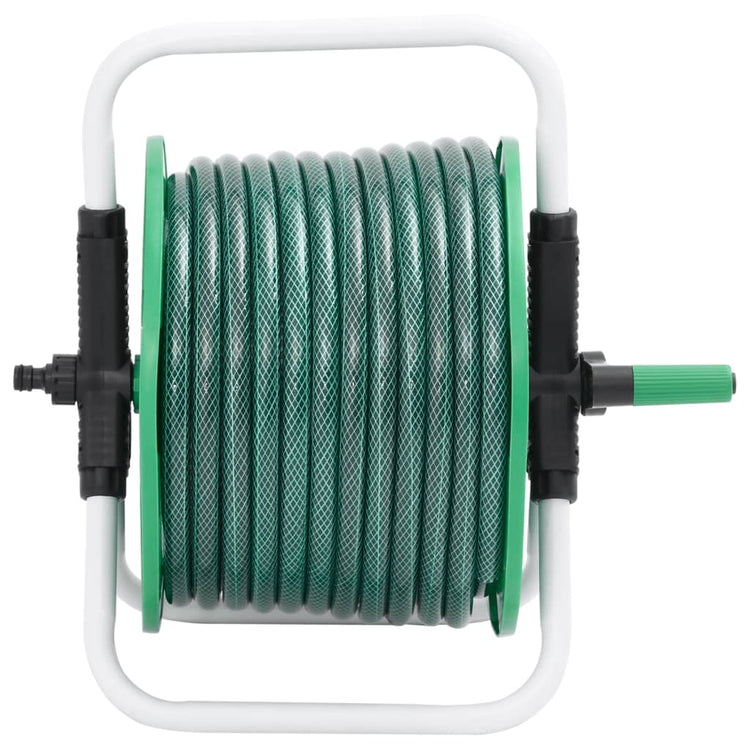 Vidaxl Schlauchtrommel mit 30 m Schlauch freistehend PVC grün