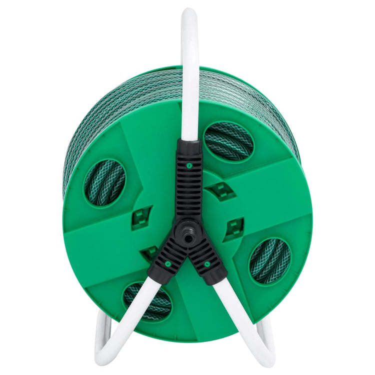 Vidaxl Schlauchtrommel mit 30 m Schlauch freistehend PVC grün