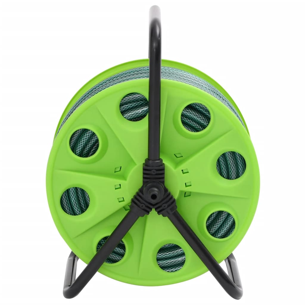 Vidaxl Schlauchtrommel mit 30 m Schlauch freistehend PVC grün