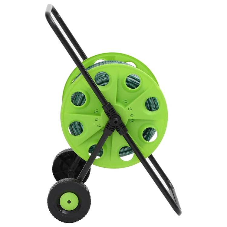 Vidaxxl Schlauchwagenwagen und Schlauchkupplungsset 0,5 freistehend 30 m PVC grün