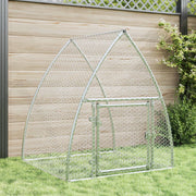 Vidaxl Kaninchen Hutch 100x105x120 cm verzinkter Stahl silberfarben - afbeelding 1