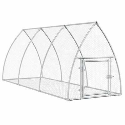 VIDAXL -Kaninchenhütte 300x105x120 cm verzinkter Stahl Silber gefärbt