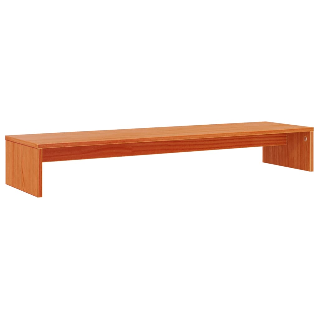 Vidaxxl Monitorständer 100x27x15 cm massives Kiefernholz, braun gewaschen