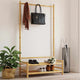 VIDAXL -Kleidung Rack mit Regalen 103x40x183 cm Bambus