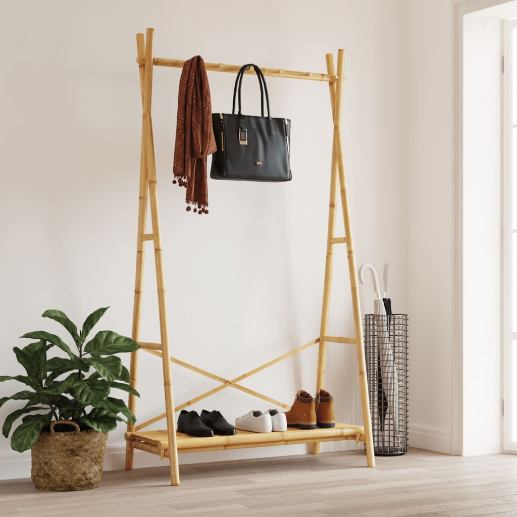 VIDAXL -Kleidung mit Regal 102x50x190 cm Bambus
