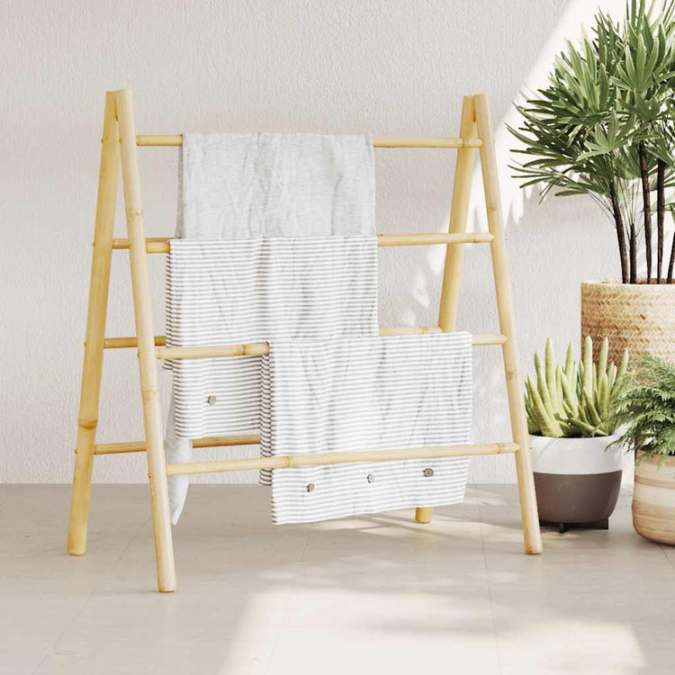 Vidaxl -Handtuchleiter mit 4 Sportarten 90x50x100 cm Bambus