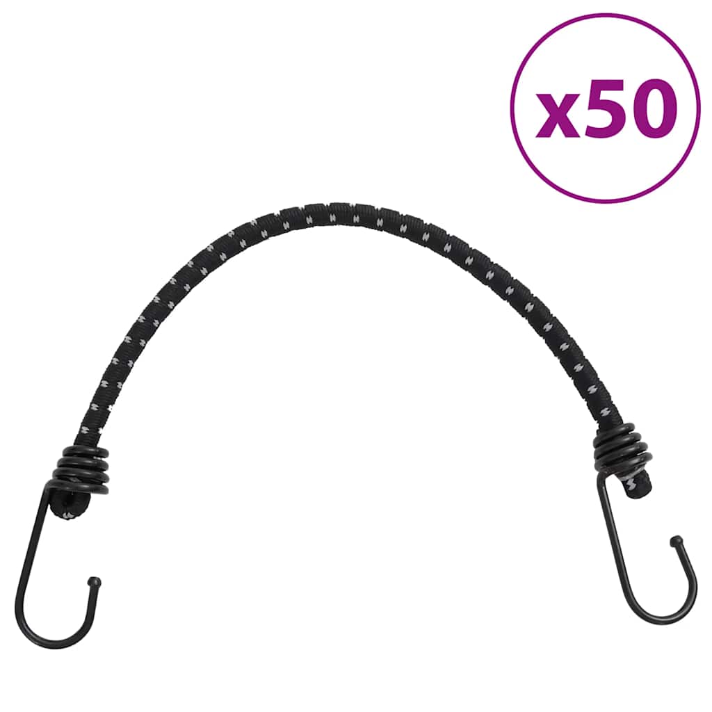 Vidaxl Spanelastics mit reflektierenden Streifen und Haken 50 Stück 38 cm