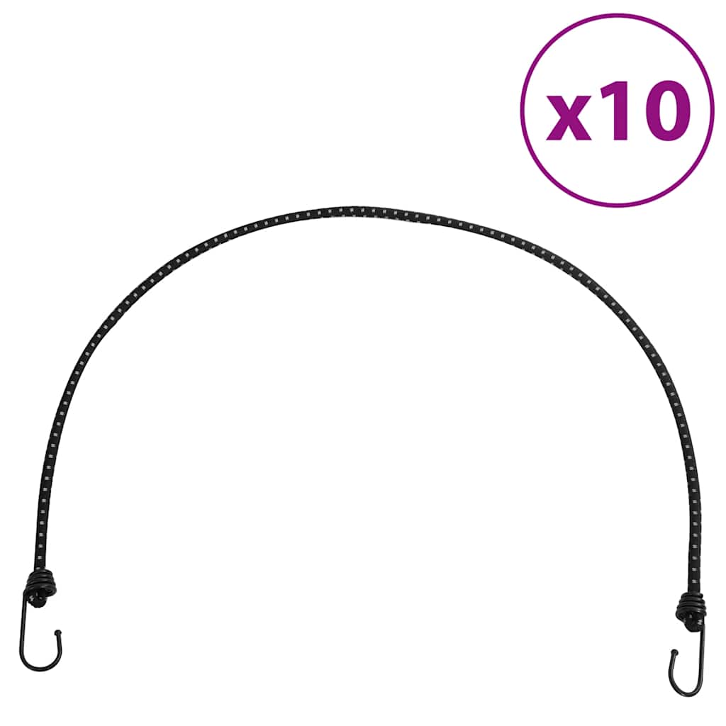 Vidaxl Spanelastics mit reflektierenden Streifen und Haken 10 pc 100 cm