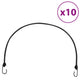 Vidaxl Spanelastics mit reflektierenden Streifen und Haken 10 pc 100 cm