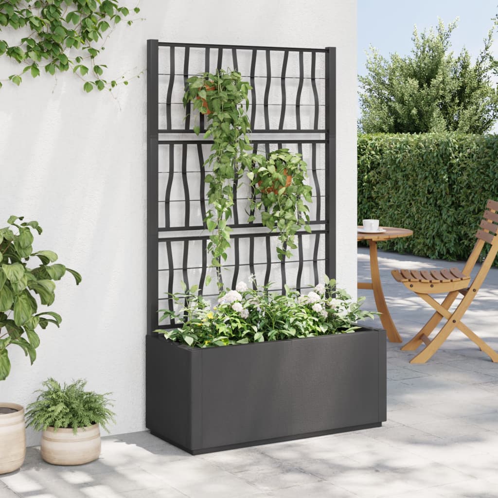 Vidaxl Plannet mit SLAT 80x36x140 cm Polypropen dunkelgrau