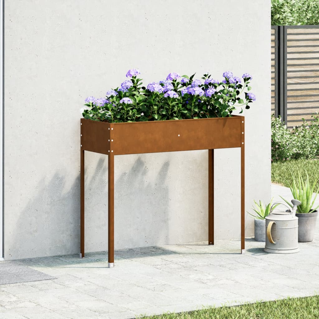 VIDAXL -Planungsbox 100.5x40.5x90 cm Wetterstahl