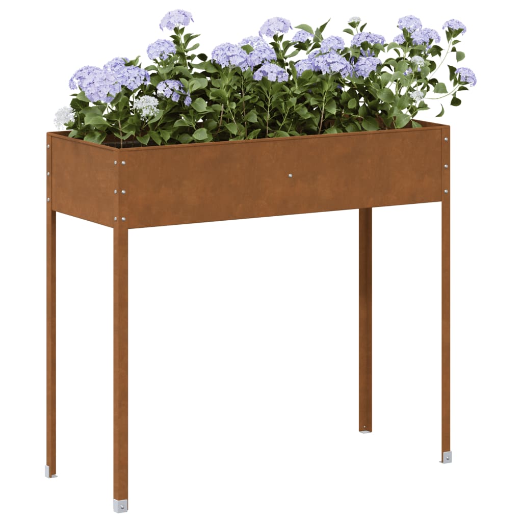 VIDAXL -Planungsbox 100.5x40.5x90 cm Wetterstahl