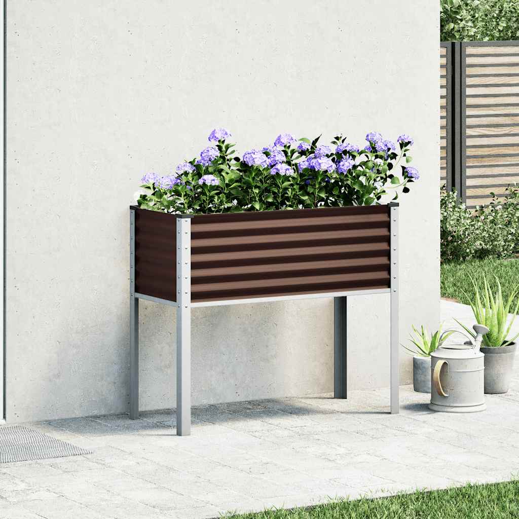 VIDAXL -Planungsbox 100x41x90 cm Stahlbraun