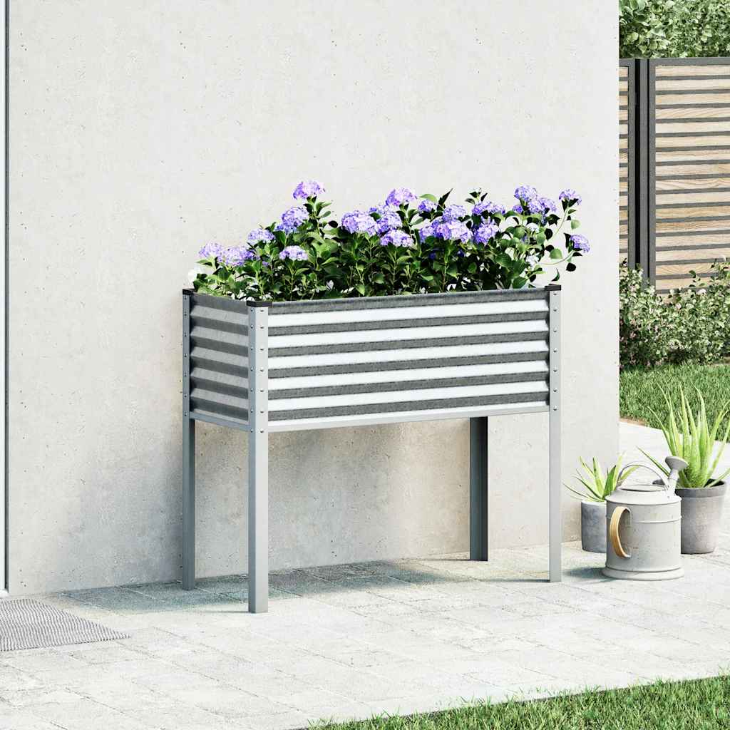 VIDAXL -Pflanzenbank 100x41x90 cm verzinkter Stahl