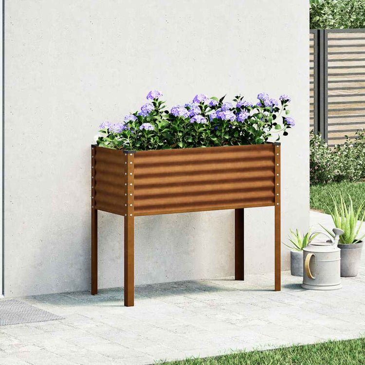VIDAXL -Planungsbox 100x41x90 cm Wetterstahl