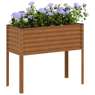 VIDAXL -Planungsbox 100x41x90 cm Wetterstahl