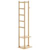 VIDAXL -Kleidungsgestelle mit Haken und Regalen 38.5x30x156 cm Bambus