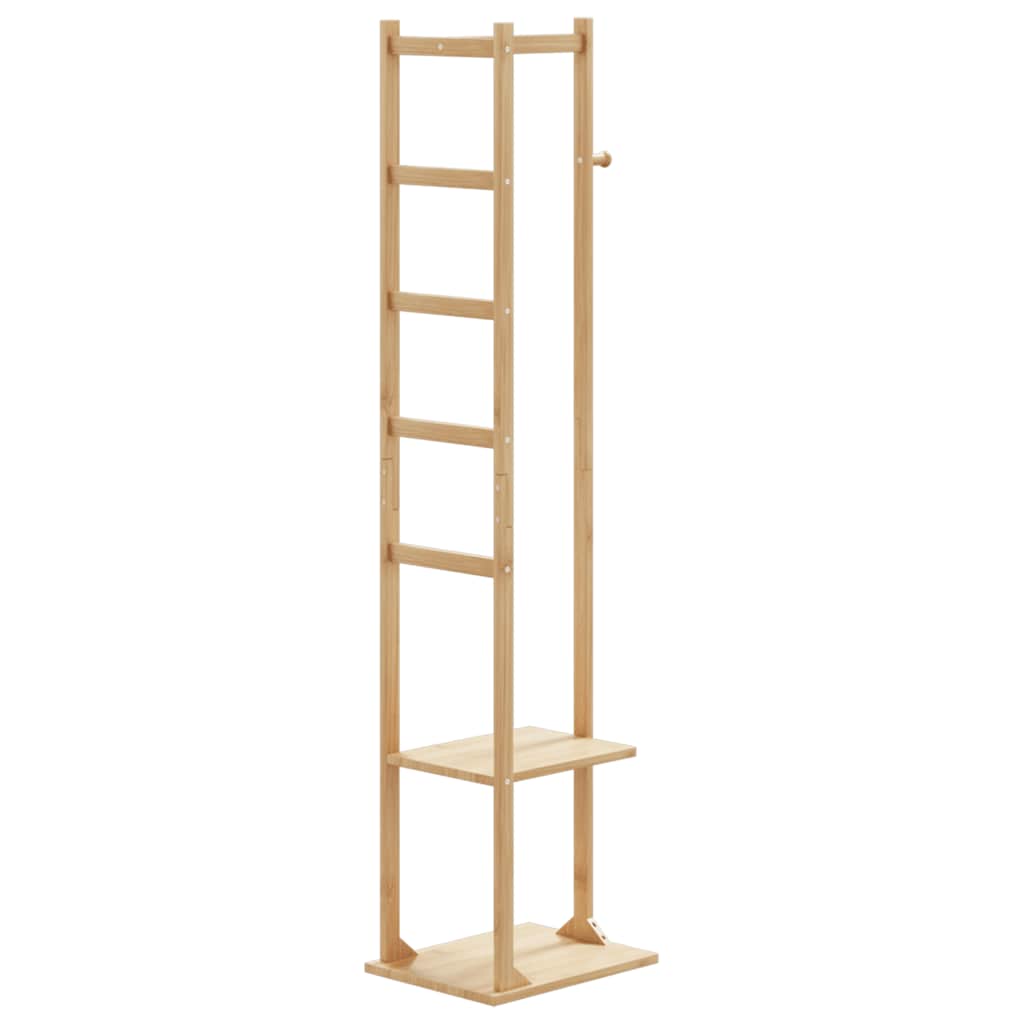 VIDAXL -Kleidungsgestelle mit Haken und Regalen 38.5x30x156 cm Bambus