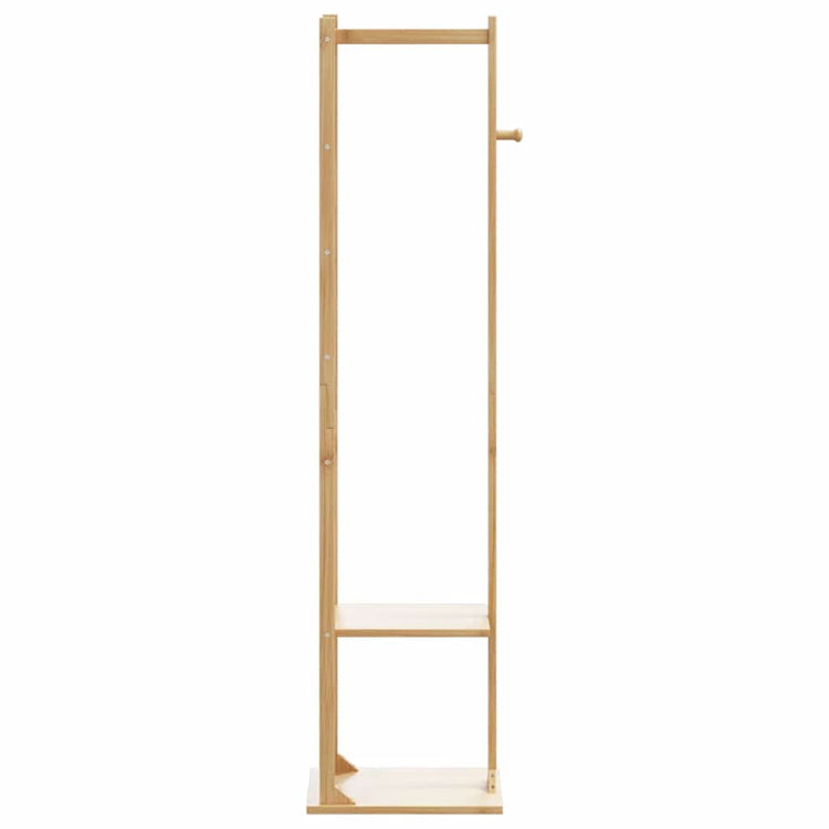 VIDAXL -Kleidungsgestelle mit Haken und Regalen 38.5x30x156 cm Bambus