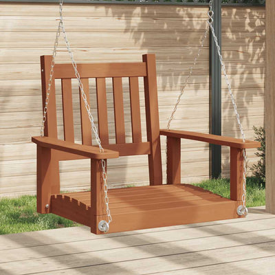 Vidaxl Gartenschwungstuhl mit Metallketten feste Kiefernbraun
