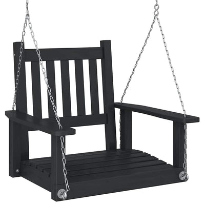 Vidaxl Garden Swing Stuhl mit Metallketten Festpinewood Schwarz