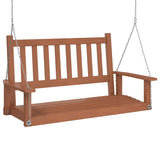 Vidaxl Garden Swing Bank mit Metallketten feste Kiefernbraun - afbeelding 2