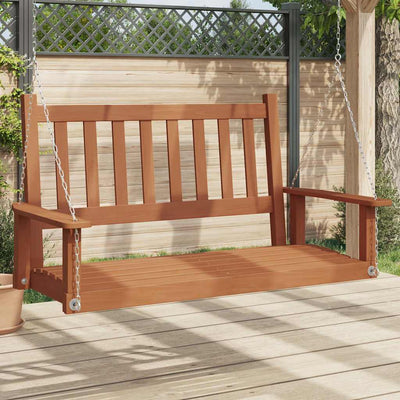 Vidaxl Garden Swing Bank mit Metallketten feste Kiefernbraun