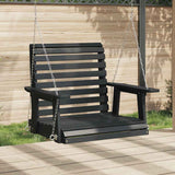 Vidaxl Garden Swing Stuhl mit Metallketten Festpinewood Schwarz - afbeelding 1