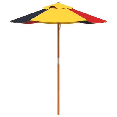 VIDAXL -Parasol für Kinder mit Holzstange Ø120x140 cm