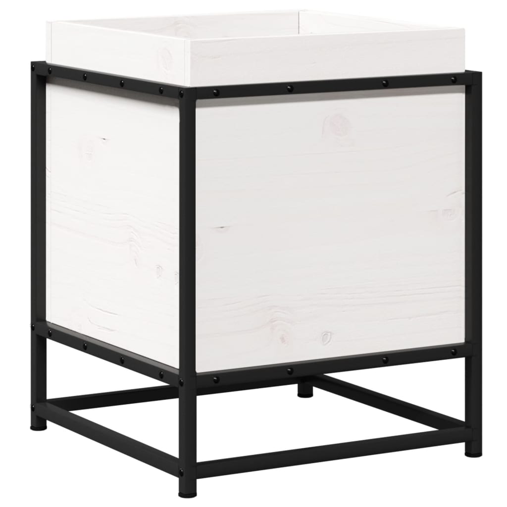 VIDAXL -Planungsbox 40x40x50 cm Festkiefer weiß