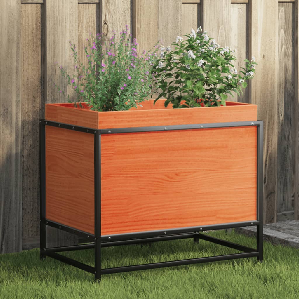 VIDAXL -Planungsbox 60x40x50 cm Festkiefer Wäsche Braun