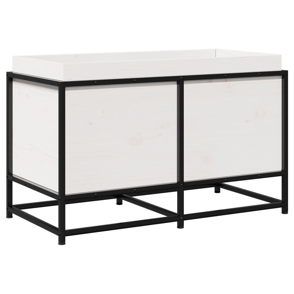 VIDAXL -Planungsbox 80x40x50 cm Festkiefer weiß