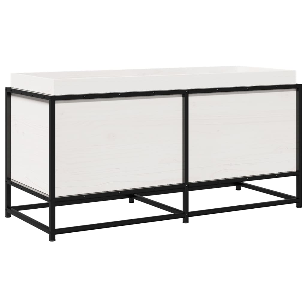VIDAXL -Planungsbox 100x40x50 cm Festkiefer weiß