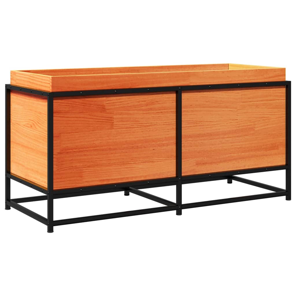 VIDAXL -Planungsbox 100x40x50 cm Festkiefer Wäsche Braun