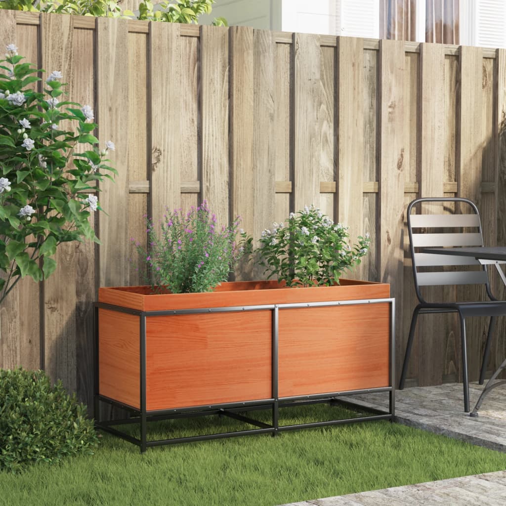VIDAXL -Planungsbox 100x40x50 cm Festkiefer Wäsche Braun