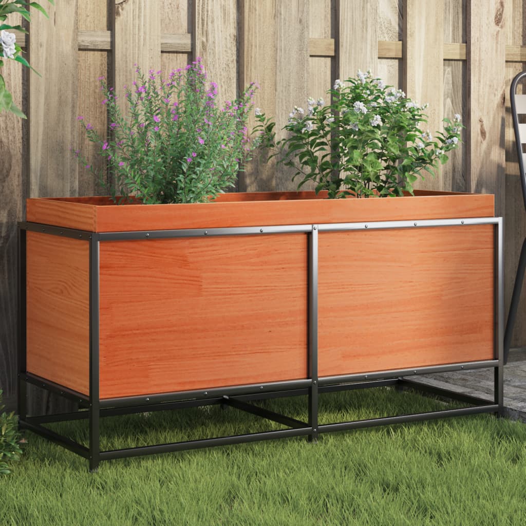 VIDAXL -Planungsbox 100x40x50 cm Festkiefer Wäsche Braun