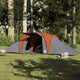 Vidaxl Dome Zelt 6-Personen wasserdichtes Grau und Orange