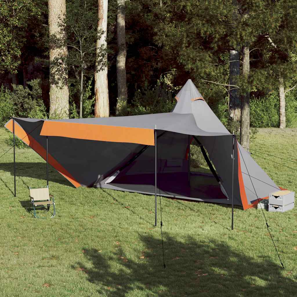 Vidaxl Tipitent 6-Personen wasserdichtes Grau und Orange