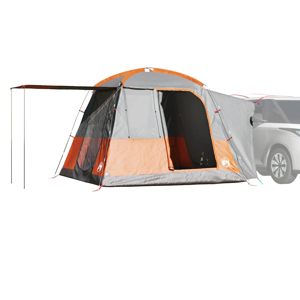 VidaXL Autozelt 4-Personen wasserdicht Grau und Orange