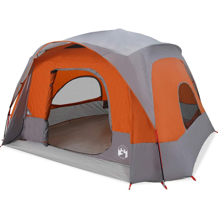 VidaXL Familienzelt 6-Personen wasserdicht Grau und Orange