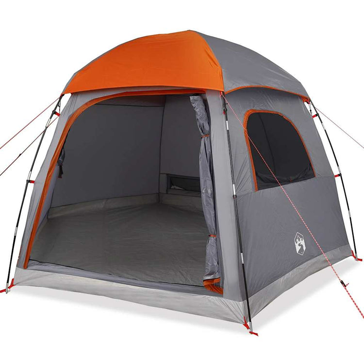 Vidaxx Familienzelt Iglu 6-Personen wasserdicht grau und orange