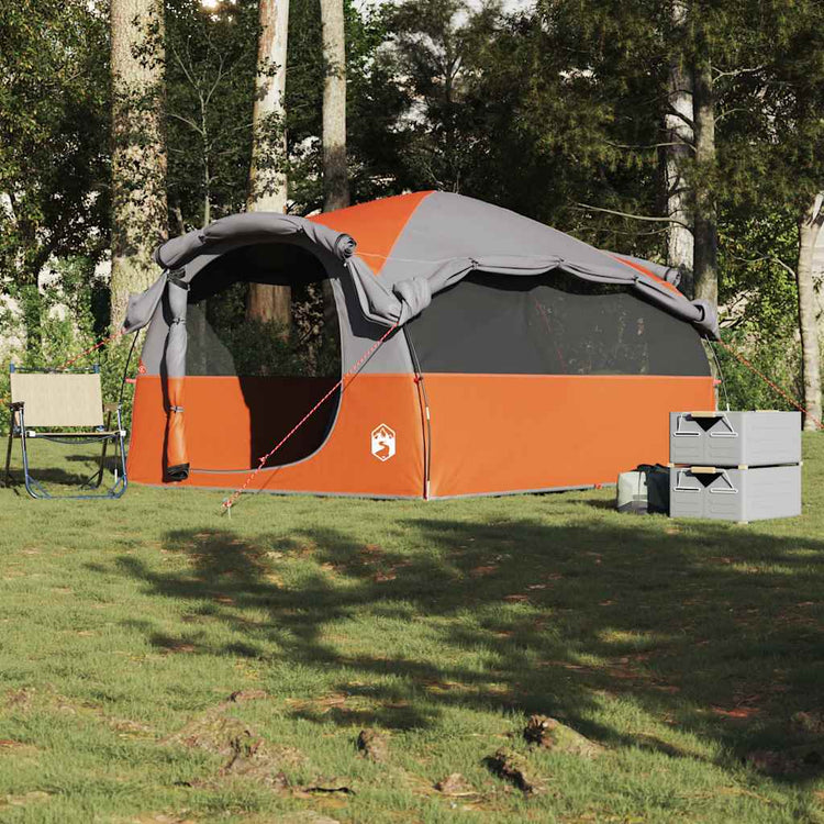 Vidaxx Tunnelzelt 6-Personen wasserdicht grau und orange