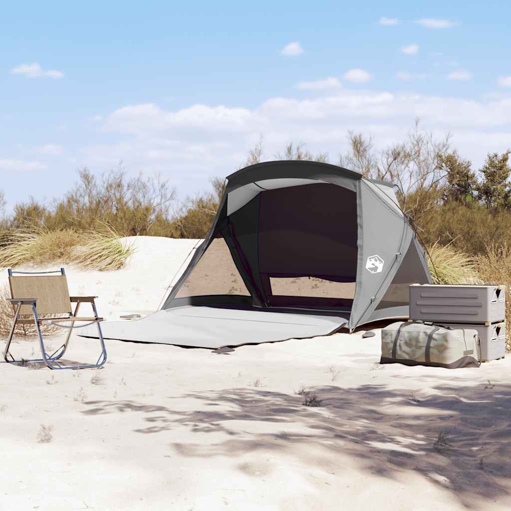 VidaXL Strandzelt 2-Personen wasserdicht grau