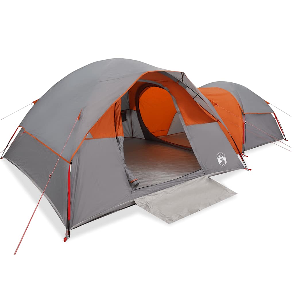 VidaXL Zelt 5-Personen wasserdicht grau und orange