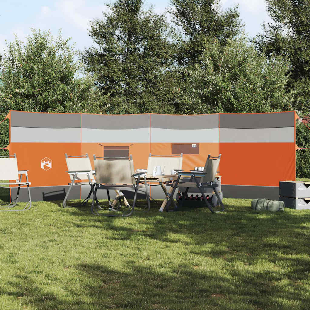 VidaXL Windschutzscheibe Camping wasserdicht 510x153 cm grau und orange
