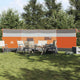 VidaXL Windschutzscheibe Camping wasserdicht 510x153 cm grau und orange