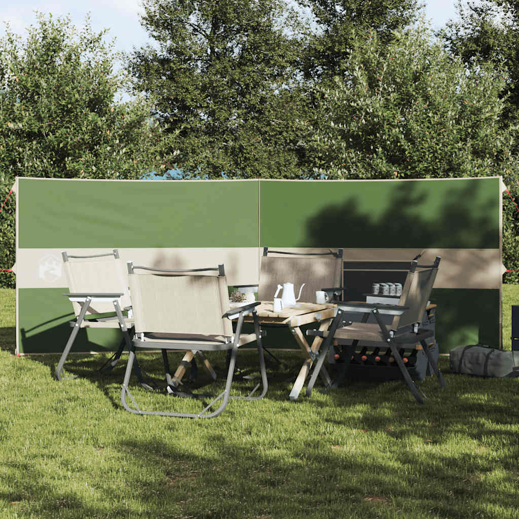 VidaXL Windschutzscheibe Camping wasserdicht 344x120 cm grün