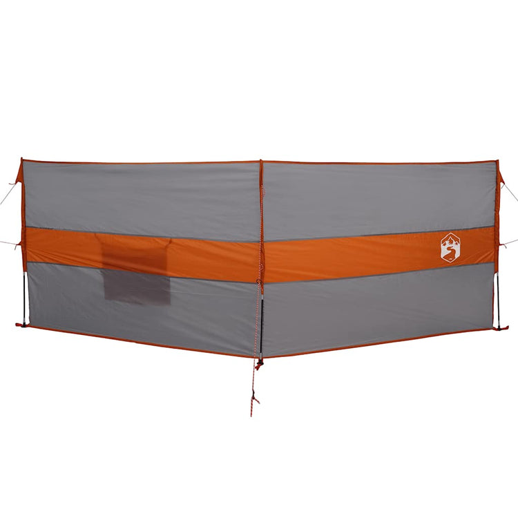 Vidaxx Camping Windschutzscheibe wasserdicht 344x120 cm grau und orange
